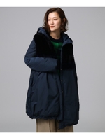 エコファーリバーシブルダウンコート/ダークネイビー(094)