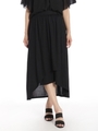 カット巻きスカート/ブラック