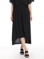 カット巻きスカート/ブラック
