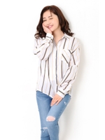 カラーストライプシャツ/YELLOW