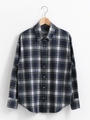 キモウコットンビッグシャツ/ネイビー柄