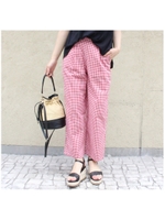 ギンガムチェックパンツ/レッド