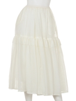 グラフチェックスカート/white