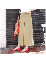 コットンラップスカート/ベージュ