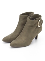 サークルバックルショートブーツ/KHAKI