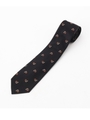 サテンモガドール 小花柄タイ[ メンズ ネクタイ フラワー ]/ブラック(519)