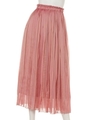 シフォンジョーゼットカラープリーツスカート/ピンク