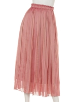 シフォンジョーゼットカラープリーツスカート/ピンク