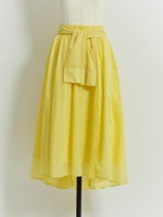 シャツ風カラースカート/イエロー