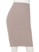 ショートフェザーリブタイトSK/ベージュ