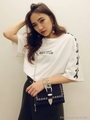 ショルダーレースアップBIG Tシャツ/WHT