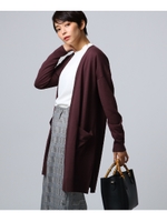 シルクウールカシミヤロングカーディガン/ボルドー(064)