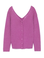 シンプルリブカーディガン/PNK