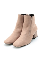 スクエアトゥショートブーツ/ベージュ(052)