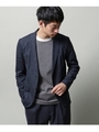 ストレッチリネンジャケット/ネイビー(093)