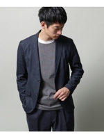 ストレッチリネンジャケット/ネイビー(093)