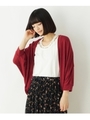 スラブドルマンカーディガン/レッド(062)