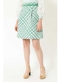 スランティングチェックフレアスカート◆/GREEN(140)