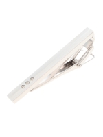 スワロフスキー(R)・クリスタル付きタイバー[ メンズ ネクタイピン 結婚式 ]/シルバー(006)