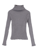 タートルリブニット/杢グレー