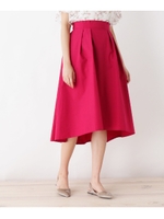 タックイレヘムスカート/ワインレッド(063)