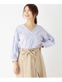 タック袖ボリュームブラウス/ライトブルー(391)
