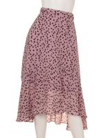 ダルメシアン柄ロングスカート/ピンク