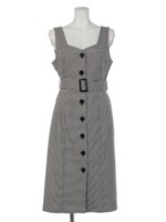 チェック柄ジャンドレ/ブラック