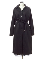 チュールレイヤードシャツワンピース/ブラック