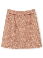 ツイードミニスカート/ブラウン