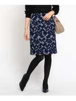 デザインジャガードスカート/ブルー(492)