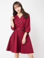 トレンチワンピース/レッド
