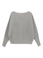 ドルマンスリーブニットプルオーバー/杢グレー