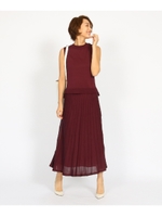 ニットプルオーバー＋スカート/ボルドー(064)