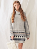 ノルディックオフショルニットワンピース/L.GRY