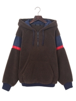 ハーフジップアップボア/ライトブラウン