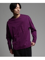 ハイツイストコットンカットソー/パープル(083)