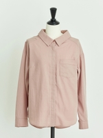 バックフリルシャツ/ピンク