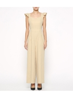 バックフリルリボンロンパース/BEG