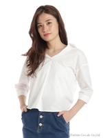 バックレーススキッパーブラウス/ホワイト