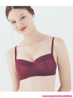 バルコネットボタニカルアーチノンワイヤーブラ/ボルドー