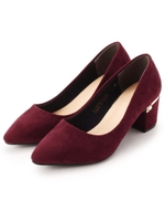 パール付きパンプス/ボルドー(064)