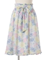 パステルフラワースカート/ホワイト