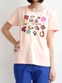 ヒョウフラワー刺繍Ｔ/PK