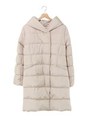 フード中綿コート/ベージュ