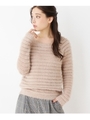 フェザーボーダーニット・プルオーバー/ベージュ(052)