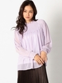 フリルシャーリングブラウス/ラベンダー