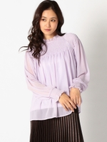 フリルシャーリングブラウス/ラベンダー