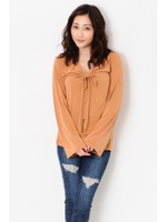 フロントタイVネックトップ/ORANGE