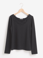 フロントレースロンT/ブラック